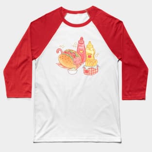 Hot-cat and fries Baseball T-Shirt